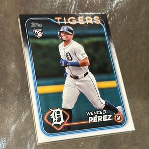 Topps Baseball Card - Blue and White Design